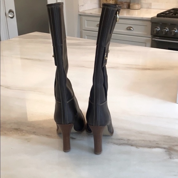 Coach Rory Polished Calf Boot Chocolate Brown 8.5 - Picture 4 of 16